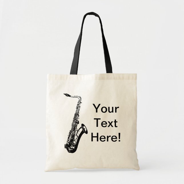 Tote Bag Saxophone personnalisé (Devant)