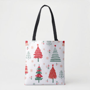 Tote Bag Scandinavian Tree Motif Noël lunatique