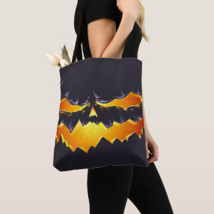 Tote Bag Scary Black Jack O'lantern