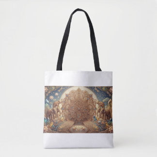 Tote Bag Sceau de la Roue de la Fortune à Huit Directions
