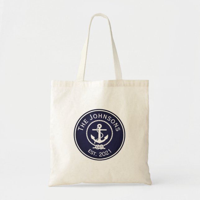 Tote Bag Sceau nautique Ancre (Devant)