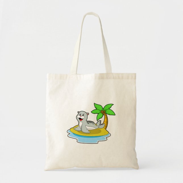 Tote Bag Sceau sur l'île (Devant)