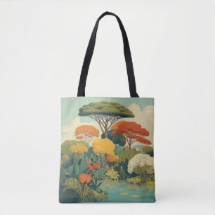 Tote Bag Scène animée de la Jungle Safari