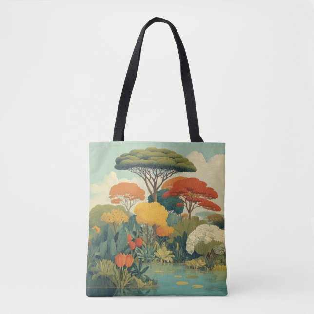 Tote Bag Scène animée de la Jungle Safari (Devant)