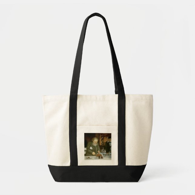 Tote Bag Scène au restaurant d'Argent de visite de La (Devant)