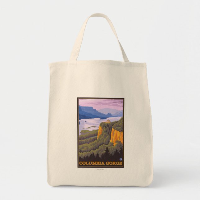 Tote Bag Scène de la gorge de Columbia avec pointe de la Co (Devant)