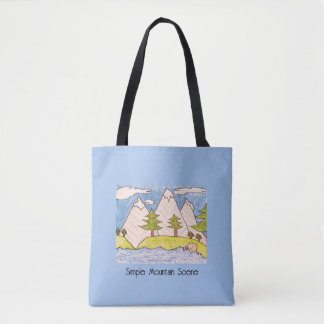 Tote Bag Scène de montagne simple
