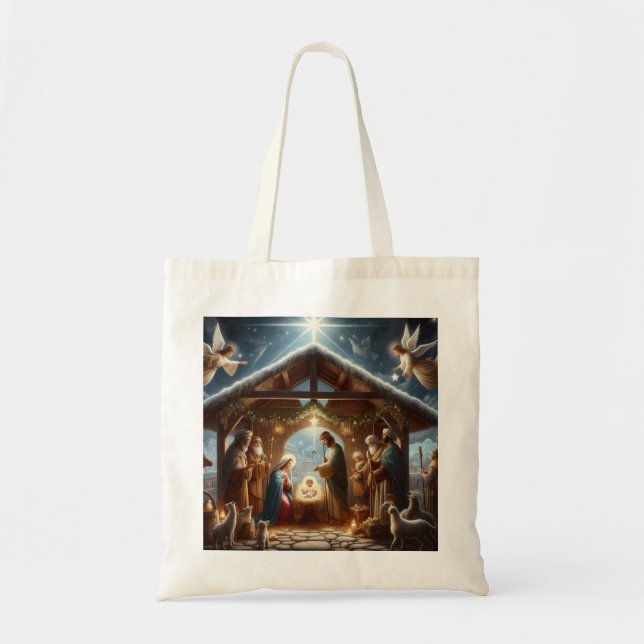 Tote Bag Scène de nativité traditionnelle (Devant)