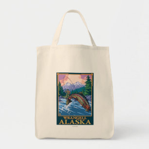 Tote Bag Scène de pêche de mouche - Wrangell, Alaska