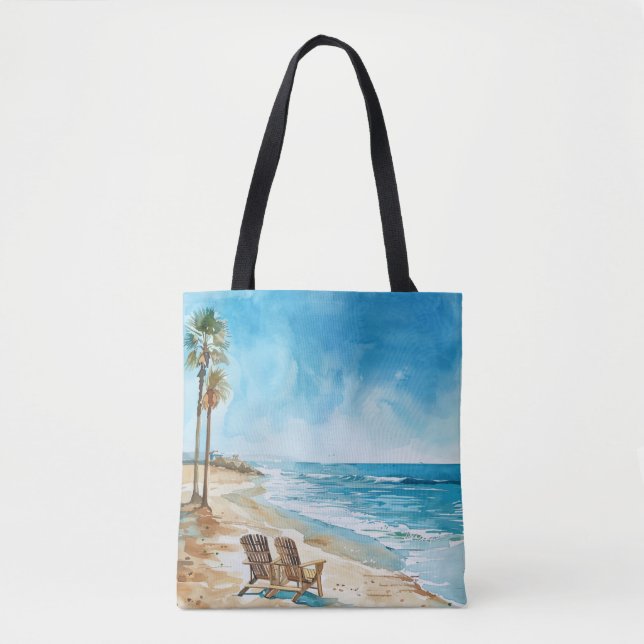 Tote Bag Scène de plage (Devant)