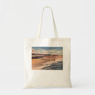 Tote Bag Scène de plage, Point Pleasant NJ, Vintage