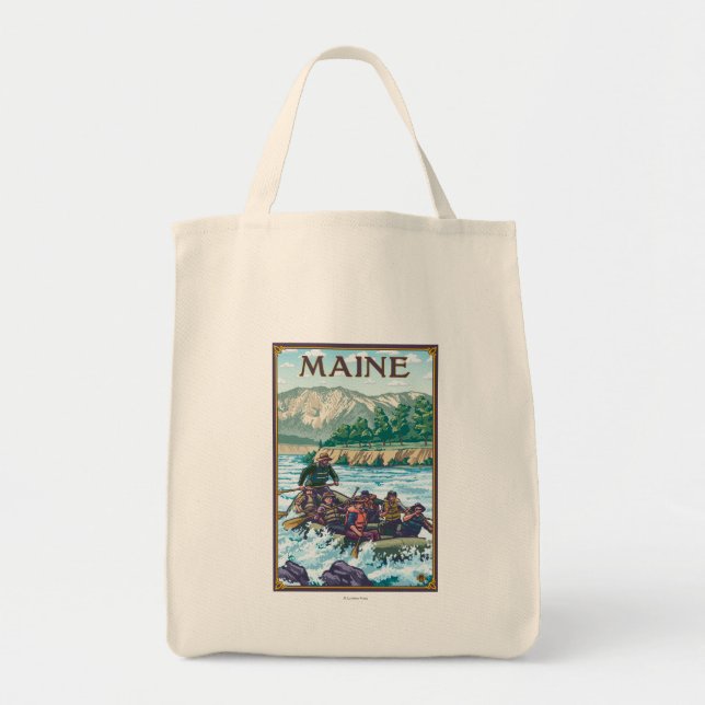 Tote Bag Scène de Rafting du MaineRiver (Devant)