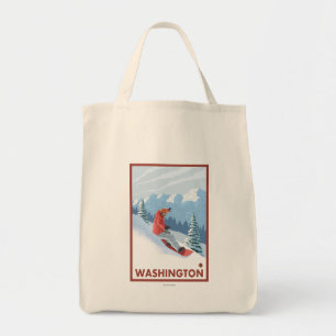 Tote Bag Scène de surfeur - Washington