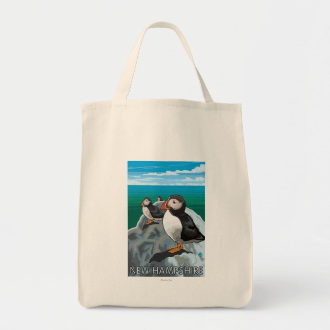 Tote Bag Scène du New HampshirePuffins (Devant)