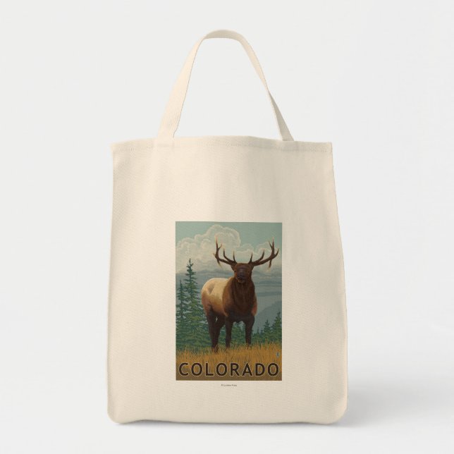 Tote Bag Scène Elk Colorado (Devant)