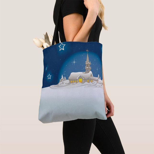 Tote Bag Scène hivernale de Noël (Créateur téléchargé)