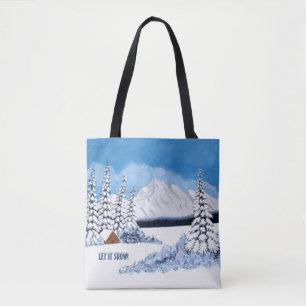 Tote Bag Scène hivernale enneigée