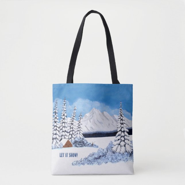Tote Bag Scène hivernale enneigée (Devant)