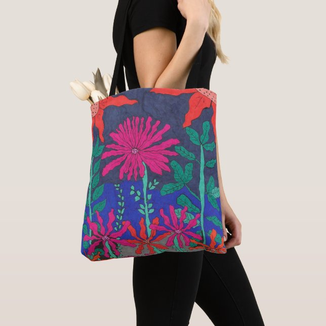 Tote Bag Scène nocturne du Jardin Flower (De près)