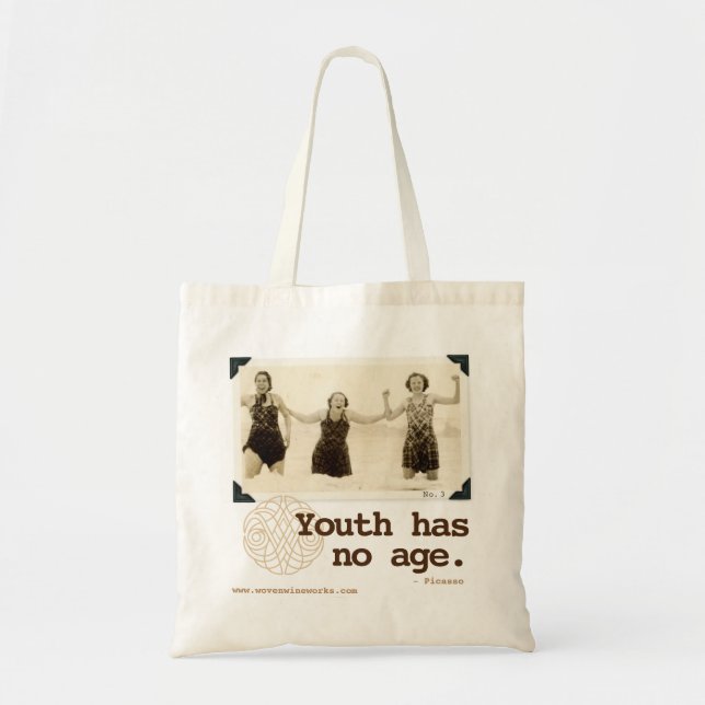 Tote Bag Scène tissée de plage de Fourre-tout (Devant)