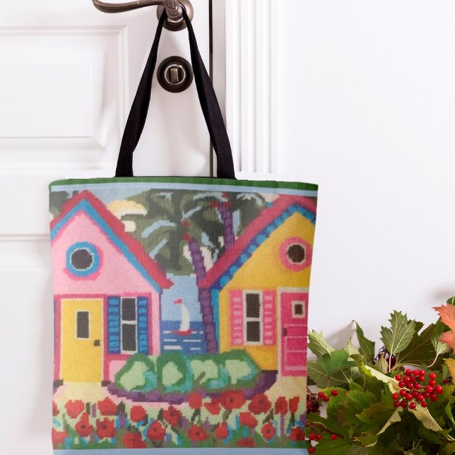 TOTE BAG SCÈNE TROPICALE DE CHARME VIBRANTE POUR VOTRE FOUR (Créateur téléchargé)