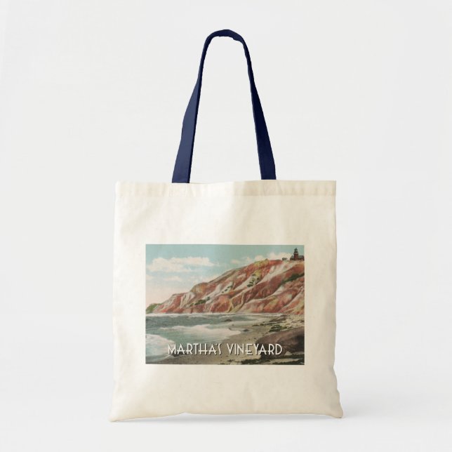Tote Bag Scène vintage du vignoble de Martha (Devant)