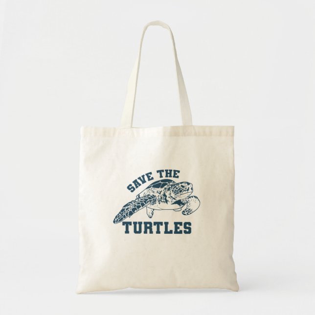 Tote Bag Schildkröte Sauvez Les Tortues (Devant)