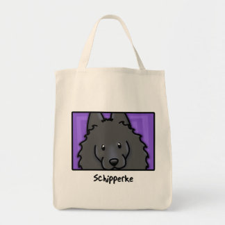 Tote Bag Schipperke carré de bande dessinée