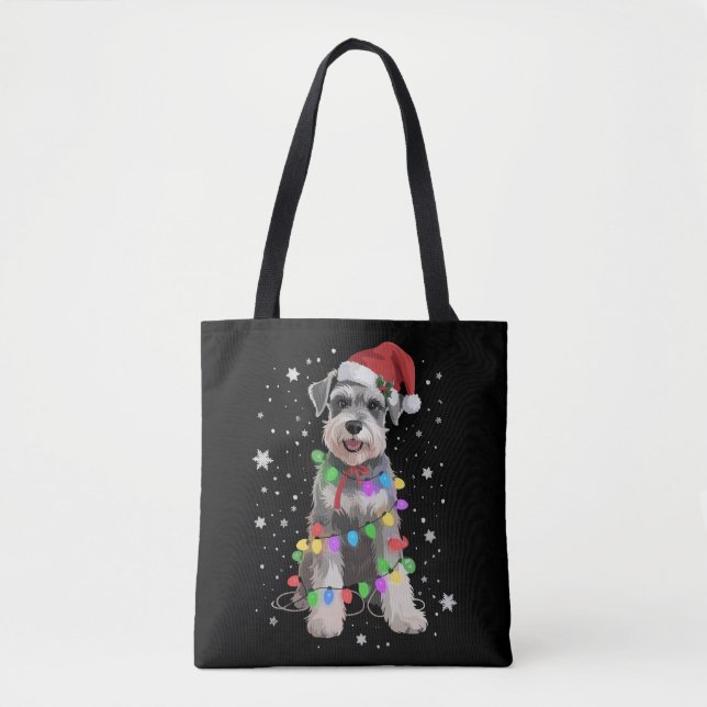 Tote Bag Schnauzer Dogs Tree Christmas Xmas Pet Animal Dog  (Devant)