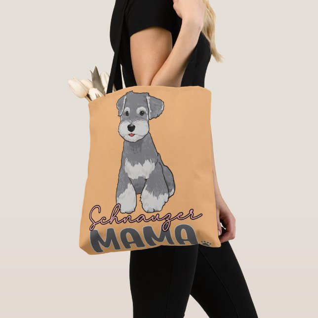 Tote Bag Schnauzer Mama (De près)