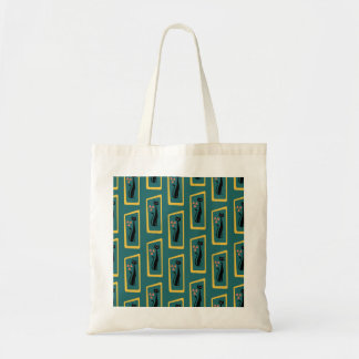 Tote Bag Schrödinger's Cat Mid Century bleu foncé moderne
