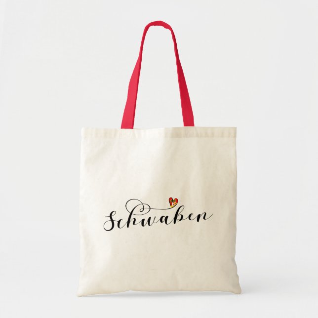 Tote Bag Schwaben Drapeau Coeur, Souabe (Devant)