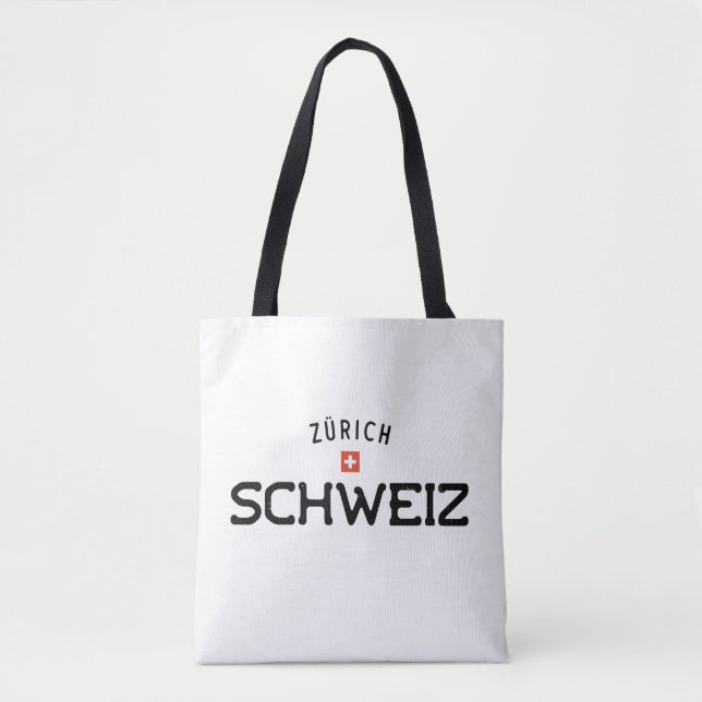 Tote Bag Schweiz zurichois en détresse (Suisse) (Devant)