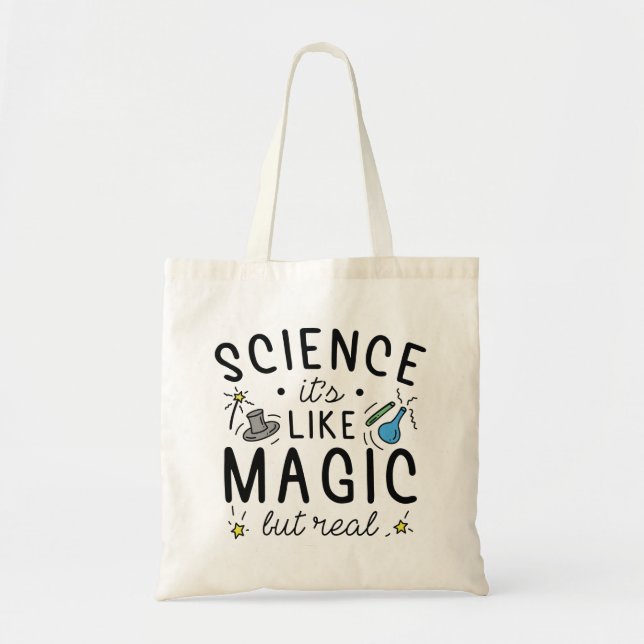 Tote Bag Science C’est comme de la magie, mais vrai (Devant)