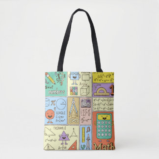 Tote Bag Science des mathématiques, bannières vintages colo