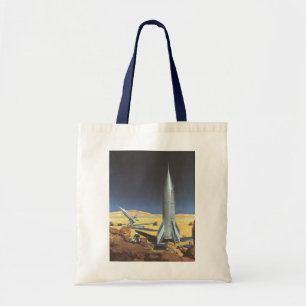 Tote Bag Science-fiction vintage de planète désertique avec
