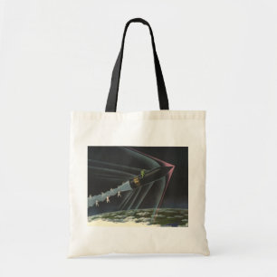 Tote Bag Science-fiction vintage d'un astronaute chevauchan
