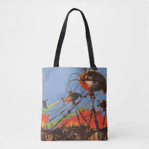 Tote Bag Science-fiction vintage HG Wells La Guerre des mon
