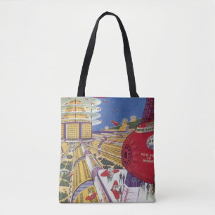 Tote Bag Science-fiction vintage, New York City futuriste