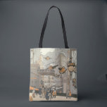 Tote Bag Science-fiction vintage Paris urbain, Steam Punk<br><div class="desc">Illustration vintage steampunk victorien image de métropole futuriste de science-fiction de voyage et de transport. La ville de Paris, France dans le futur avec des avions de taille personnelle au lieu de voitures et la gare du Nord de la station de métro.</div>