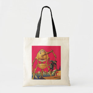 Tote Bag Science-fiction vintage Robot Alien capture un hom