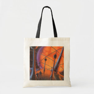 Tote Bag Science-fiction vintage, Soleil orange et Extrater