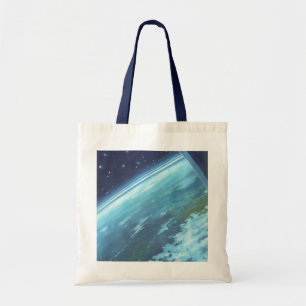 Tote Bag Science-fiction vintage, Terre de nuit avec étoile