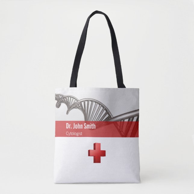 Tote Bag Science Médicale professionnelle ADN Strand Cross (Devant)