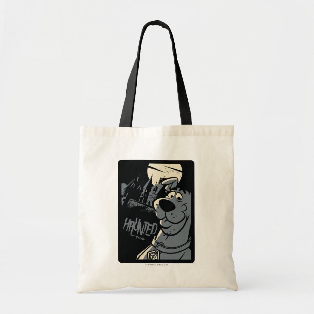 Tote Bag Scooby-Doo Noir Haunted Mansion Graphisme (Devant)
