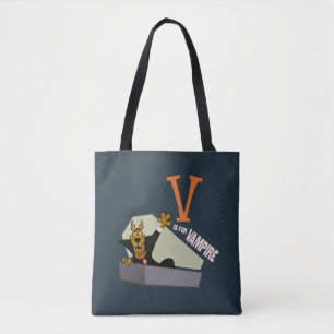 Tote Bag Scooby-Doo   V est pour Vampire