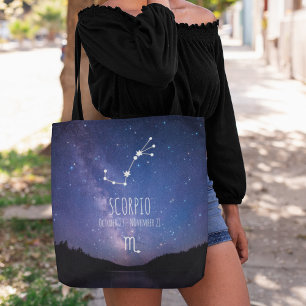 Tote Bag Scorpio Constellation Zodiaque personnalisée
