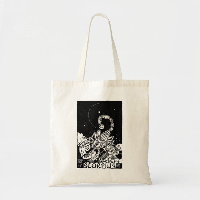 Tote Bag Scorpio, signe zodiaque (Devant)
