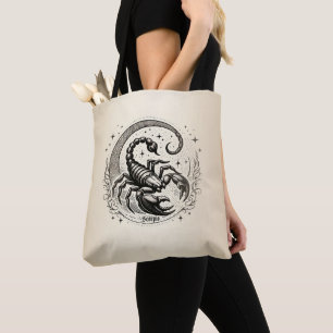 Tote Bag Scorpion Croissant Lune Astrologie Zodiaque Scorpi