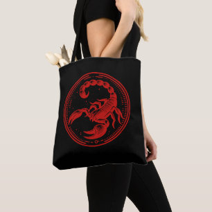 Tote Bag Scorpion Rouge Astrologie Signe du zodiaque Scorpi